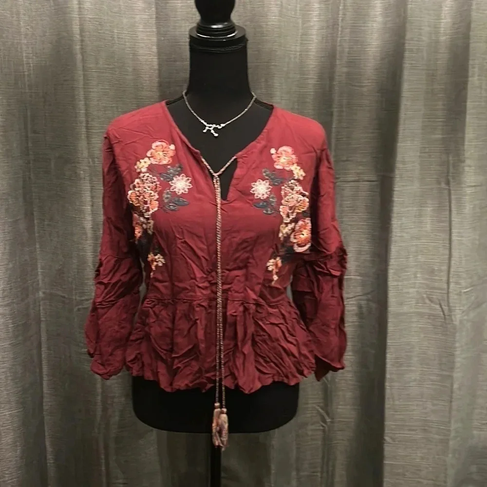 Red Chelsea & Violet Blouse
